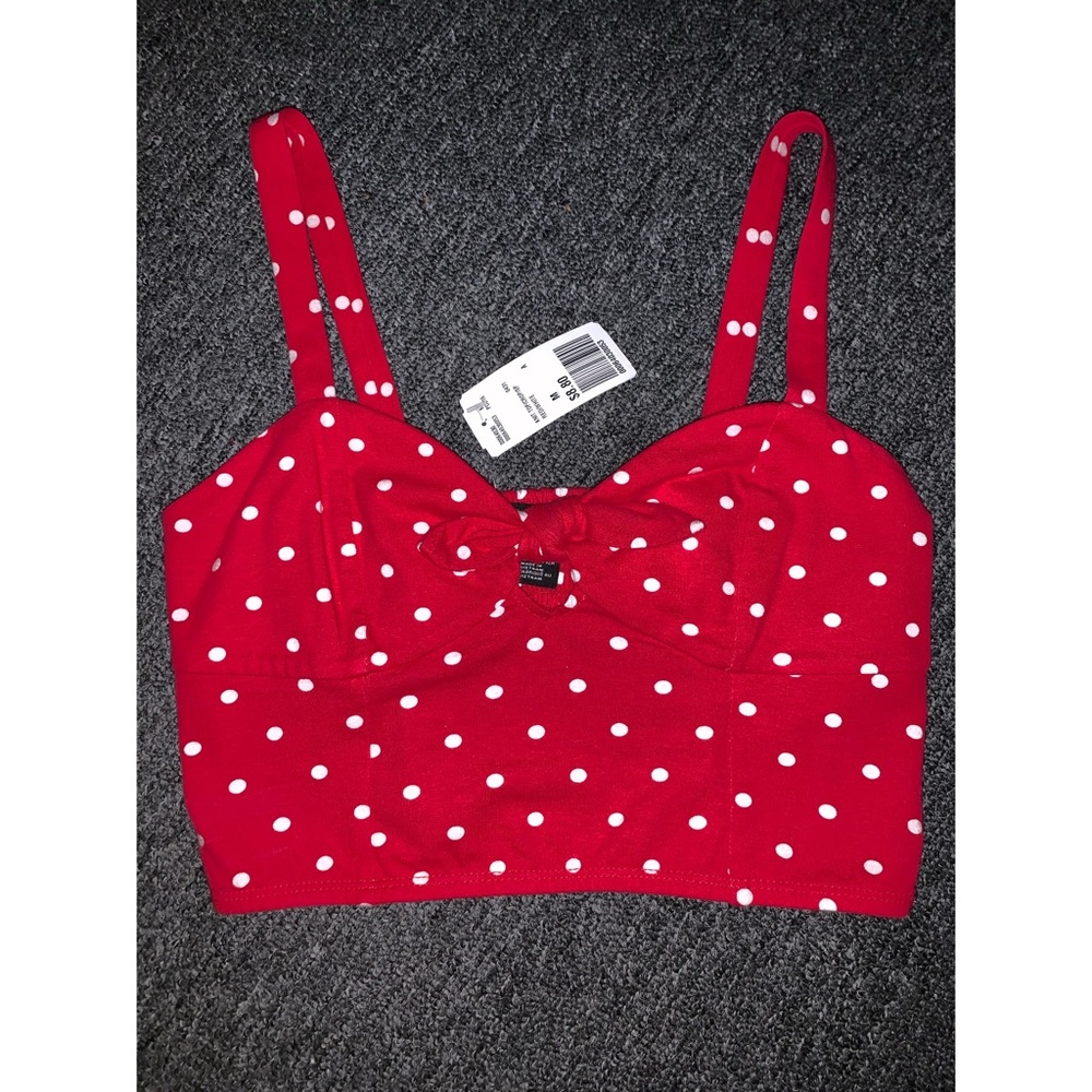 Red Polka Dot Crop Top